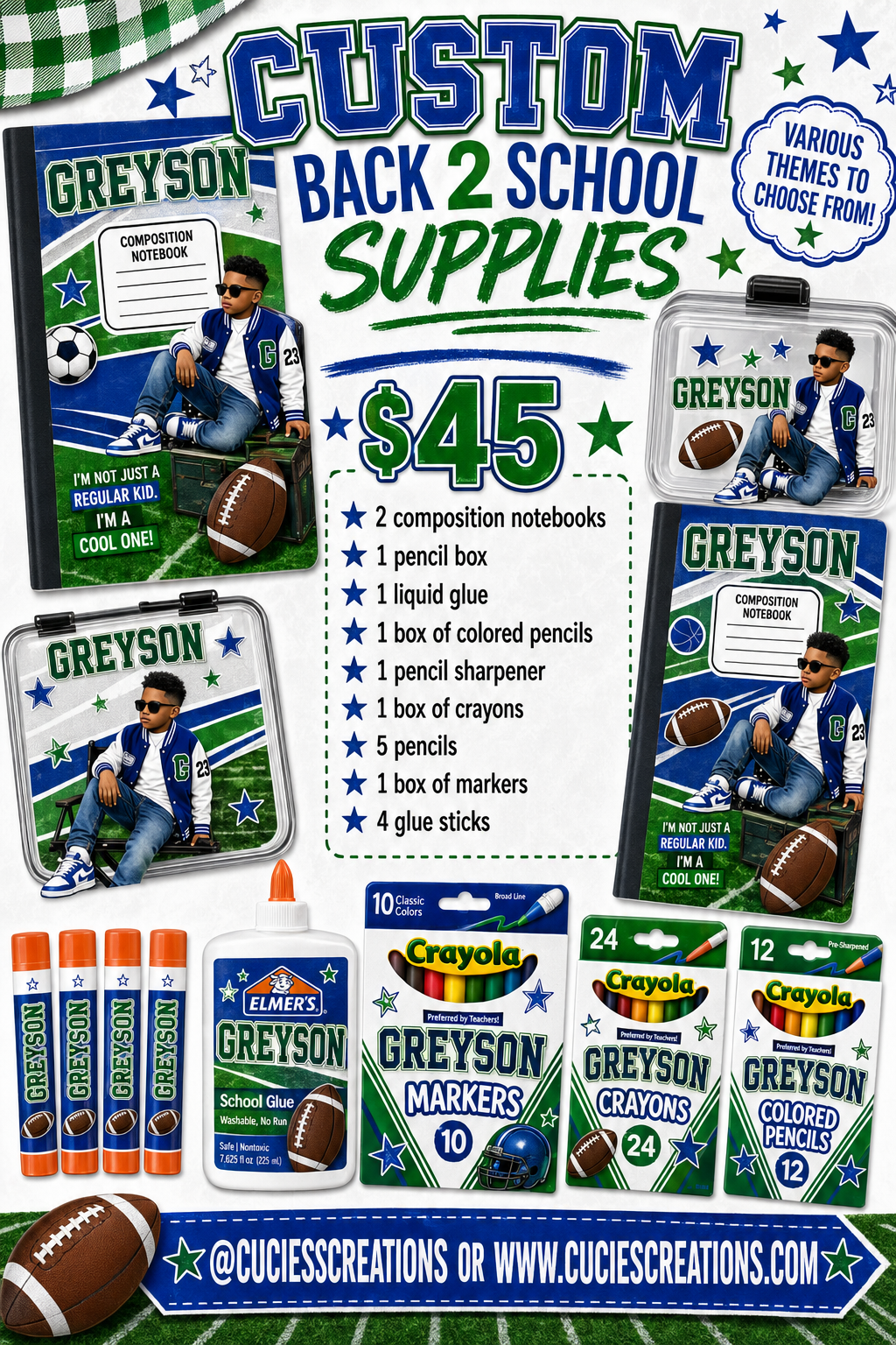 Bluey inspired school supplies