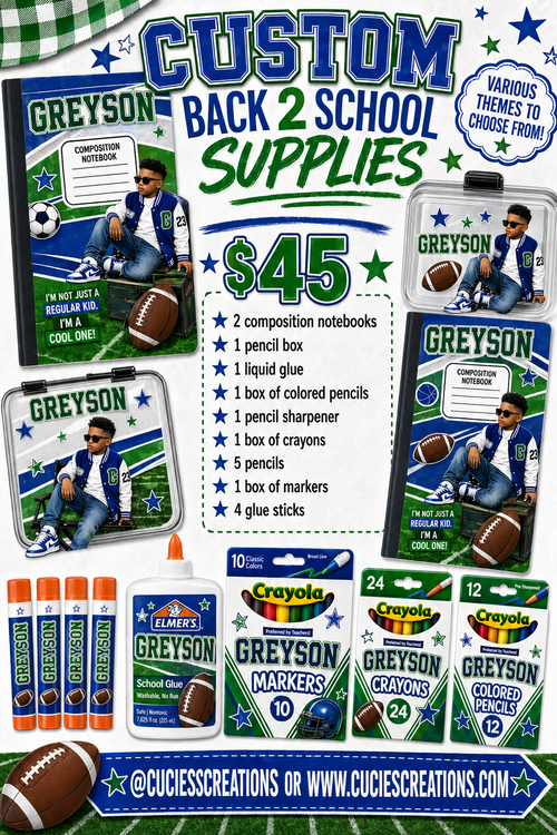 Bluey inspired school supplies